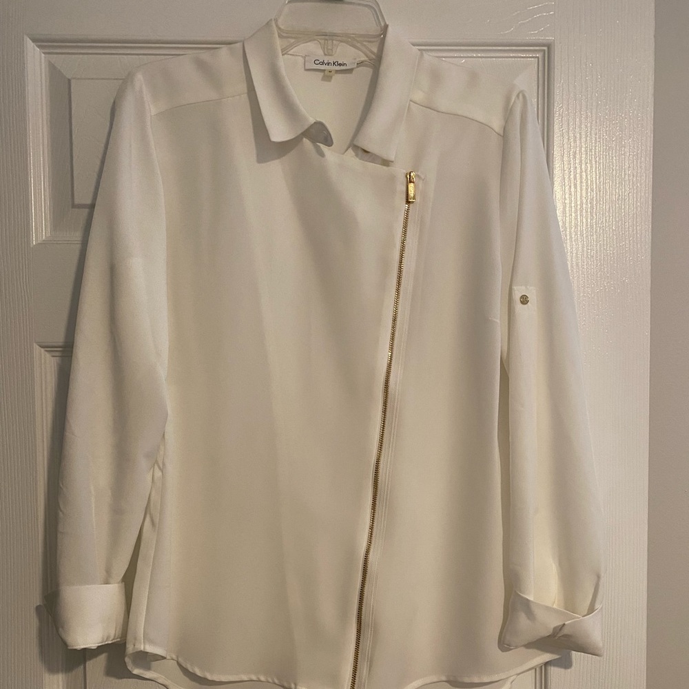 Calvin Klein sheer blouse
